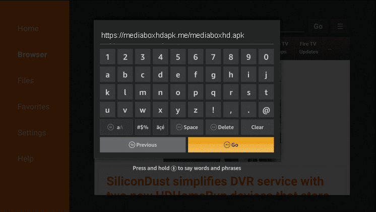 Install MediaBox HD on Firestick