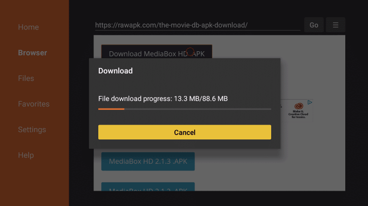 Install MediaBox HD on Firestick