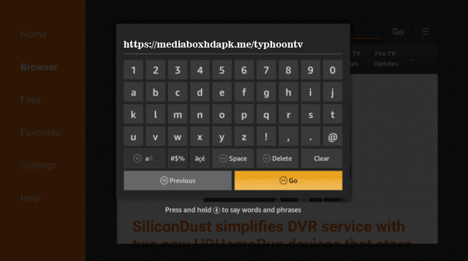 Install Typhoon TV on Firestick