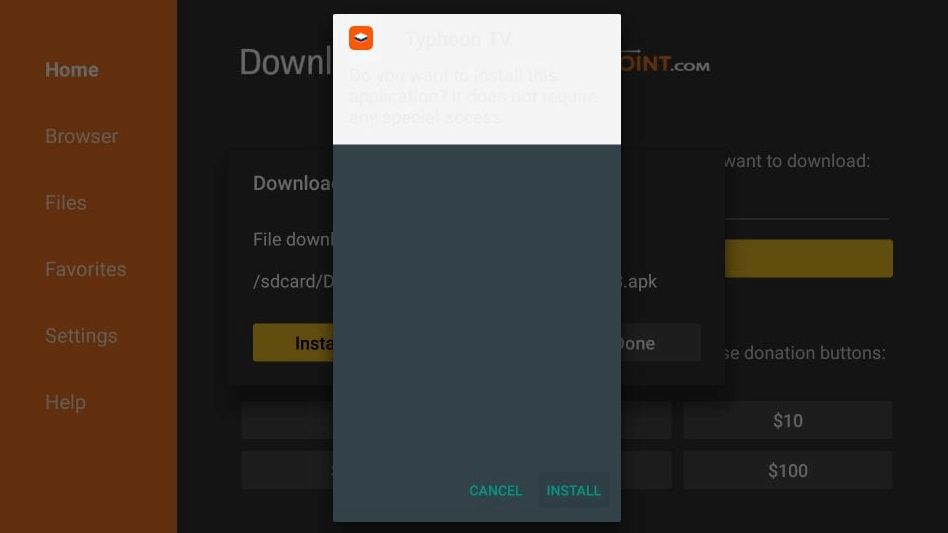 Install Typhoon TV on Firestick